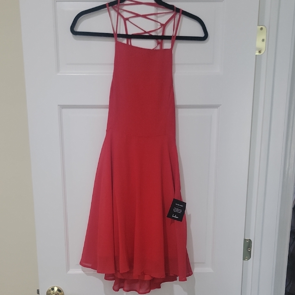 Elegant Red Sleeveless Dress